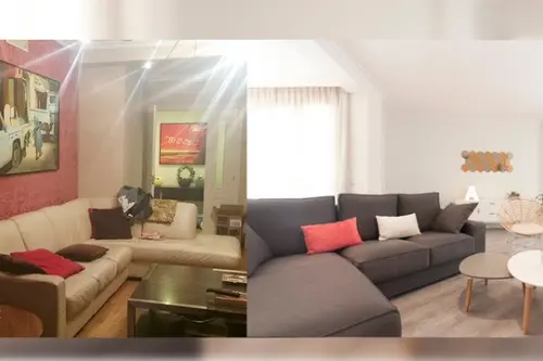 Reamenajare cu stil pentru un apartament de 3 camere. Foto inainte si dupa