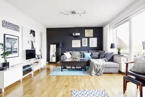 Interiorul in stil scandinav al unui apartament functional
