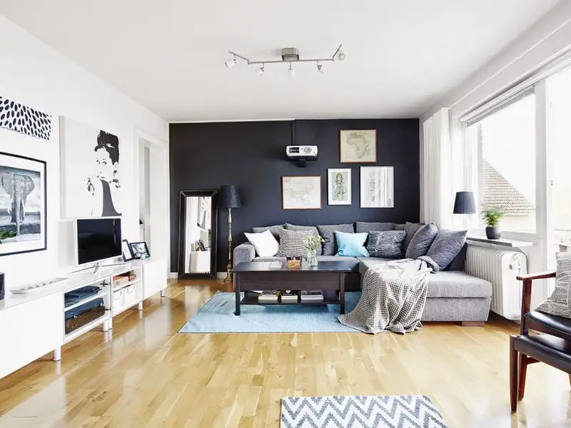 Interiorul in stil scandinav al unui apartament functional