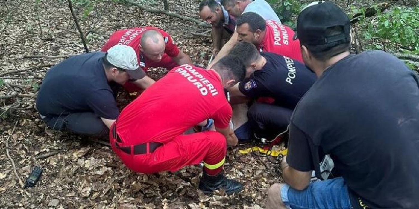 Grav incident în pădurea din Șomesu Cald. Un bărbat de 32 de ani a fost rănit după ce un copac a căzut peste el