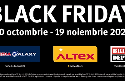 Black Friday 2025: Altex, Media Galaxy și Brico Depot fac echipă pentru 3 săptămâni de oferte