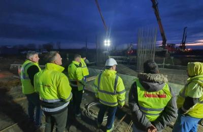 Tunuri de căldură şi sistem de iluminat pe lotul 1 din Autostrada Moldovei A7, pentru a se putea lucra pe durata iernii, în program prelungit FOTO