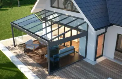 Construction of a Multifunctional Roof for the Backyard Terrace