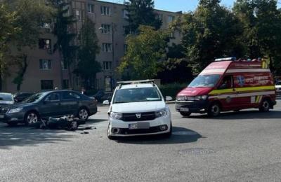 Accident rutier, ieri, în cartierul Grigorescu din Cluj-Napoca