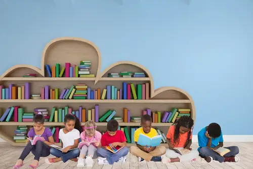 Top 10 idei inedite de a amenajare a unei biblioteci în camera copiilor