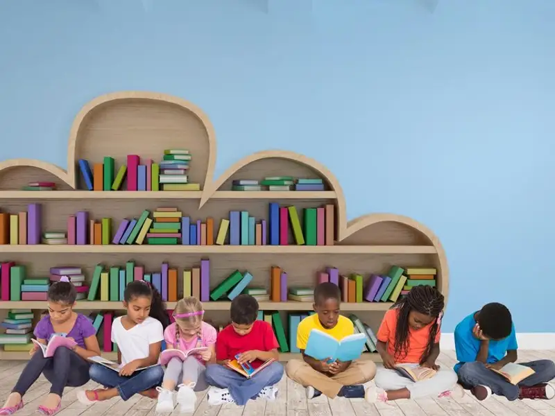 Top 10 idei inedite de a amenajare a unei biblioteci în camera copiilor