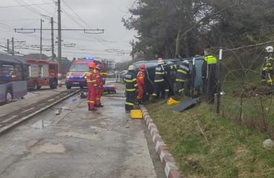 Accident rutier pe podul de pe strada Aurel Vlaicu din Cluj-Napoca
