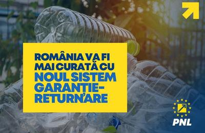 PNL Sistemul de garanţie-returnare, cel mai mare proiect de economie circulară al României, va fi lansat pe 30 noiembrie şi va contribui la comunităţi mai curate şi mai verzi / Fechet: Va transforma România din ţara depozitării în ţara reciclării