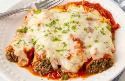 Vegan Cannelloni with Mushrooms, Soy, and Spinach