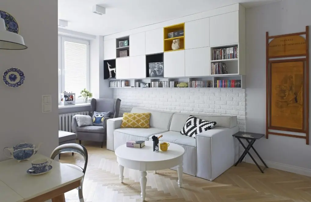 Spatiu confortabil si modern gandit pentru un apartament de 38 mp