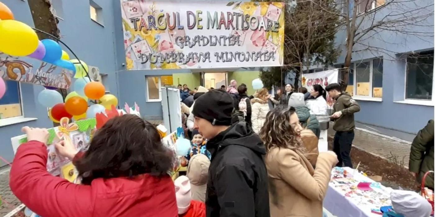 Grădinița „Dumbrava Minunată” din Berceni a organizat un târg de mărțișoare