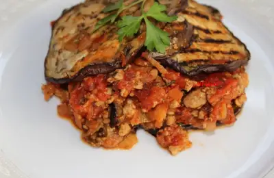 Musaca de vinete grecească/ turcească, rețeta clasică, vegană