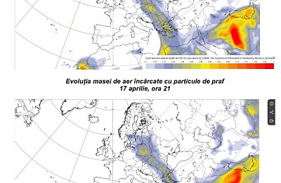 Un nou val de praf saharian se îndreaptă spre România. Bucureștiul, din nou vizat. ANM: Depunerile pot deveni vizibile în timpul ploilor