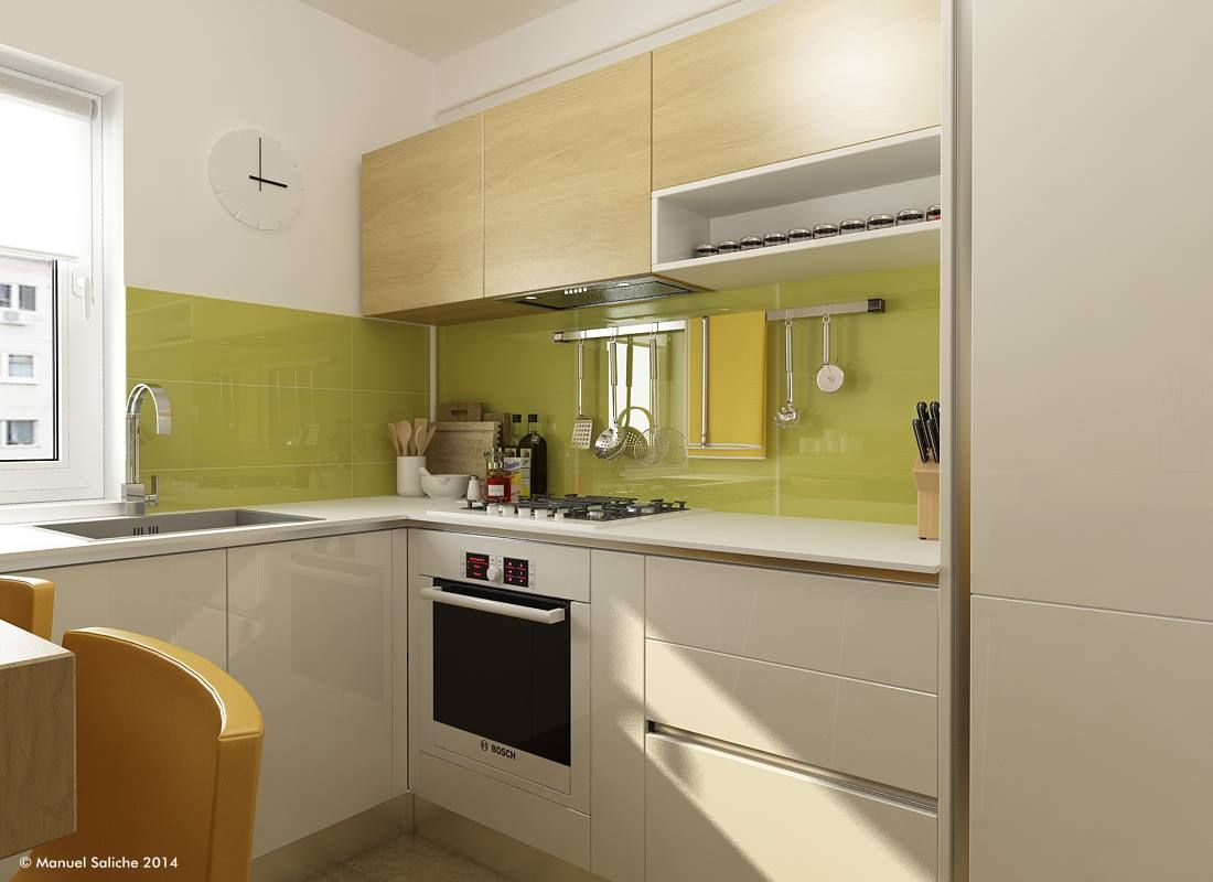 Proiect de amenajare pentru o bucatarie de 6 metri patrati