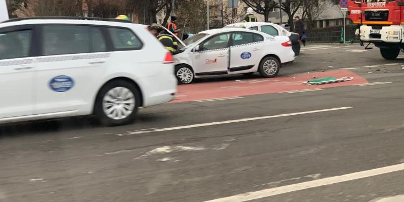 Accident rutier miercuri dimineața pe Calea Florești din Cluj-Napoca