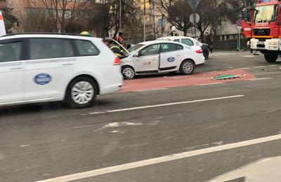 Accident rutier miercuri dimineața pe Calea Florești din Cluj-Napoca