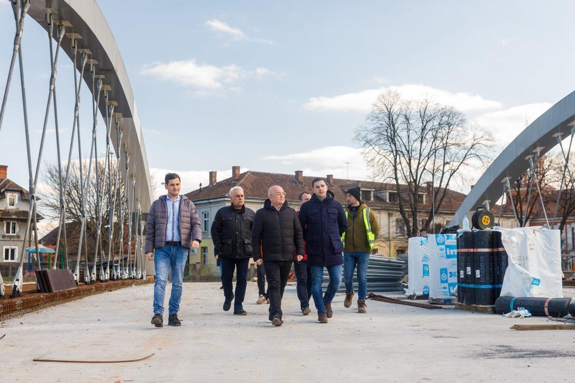 Primarul Municipiului Cluj-Napoca, Emil Boc a fost în control la șantierul de la Podul Oașului-Răsăritului