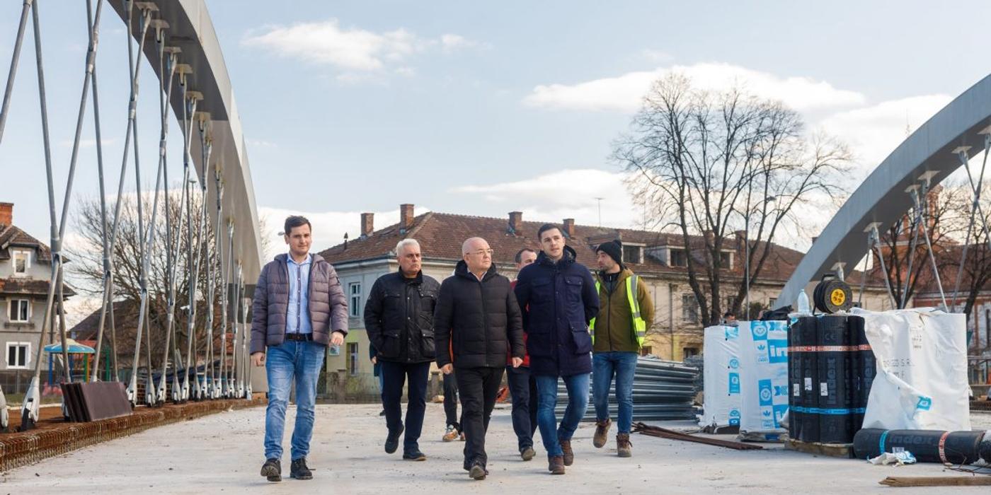 Primarul Municipiului Cluj-Napoca, Emil Boc a fost în control la șantierul de la Podul Oașului-Răsăritului