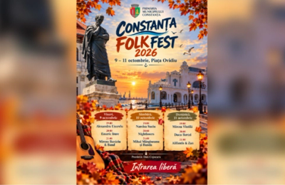 Muzica poeziei se întoarce acasă. Constanța Folk Fest 2026 aduce trei zile de concerte gratuite în Piața Ovidiu