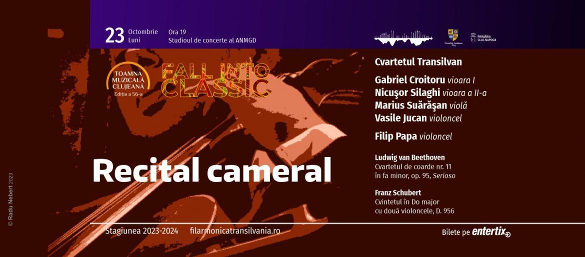 Ultima săptămână a festivalului Toamna Muzicală Clujeană debutează cu o serie de recitaluri de muzică camerală