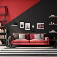 Sufragerie în roșu și negru, un spațiu plin de dinamism