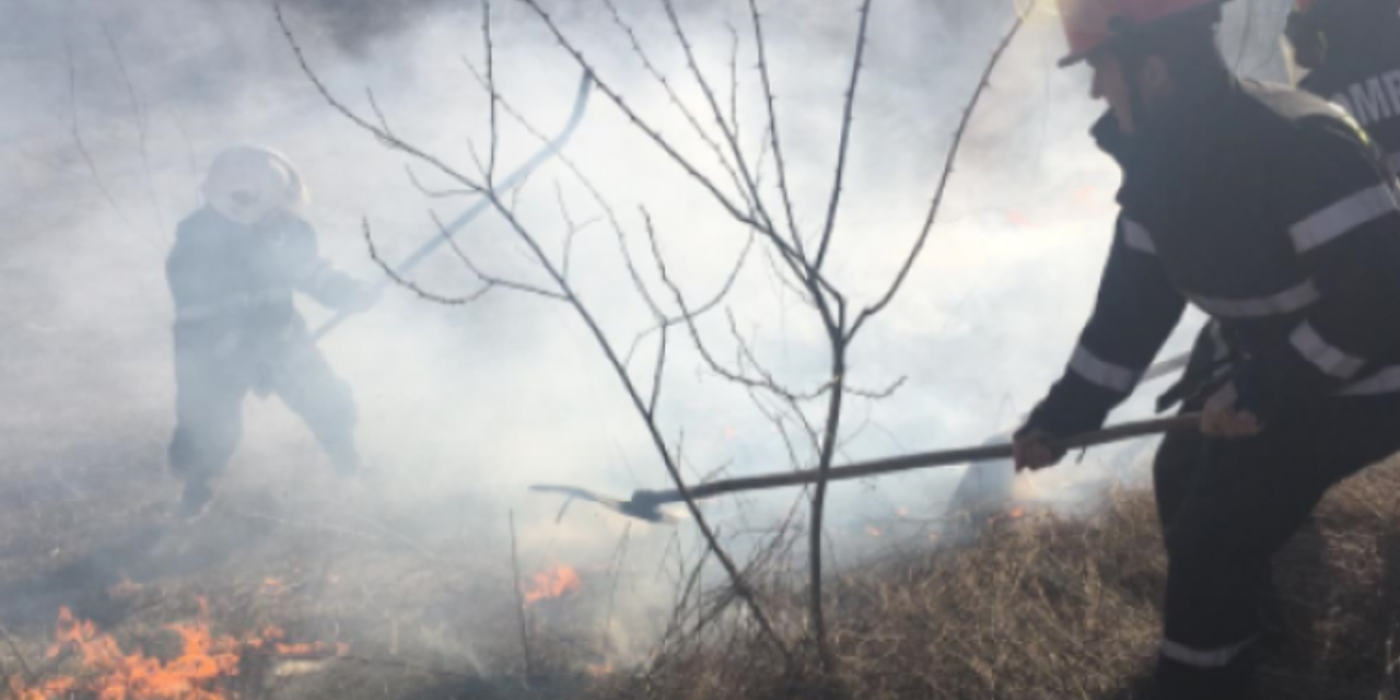 Incendiu de vegetație, vineri după-amiază, în localitatea clujeană Bonțida