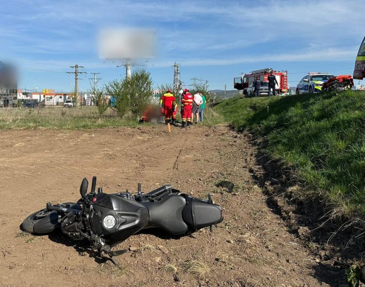 Accident rutier ieri pe DN1 E60, la ieșire din localitatea Gilău