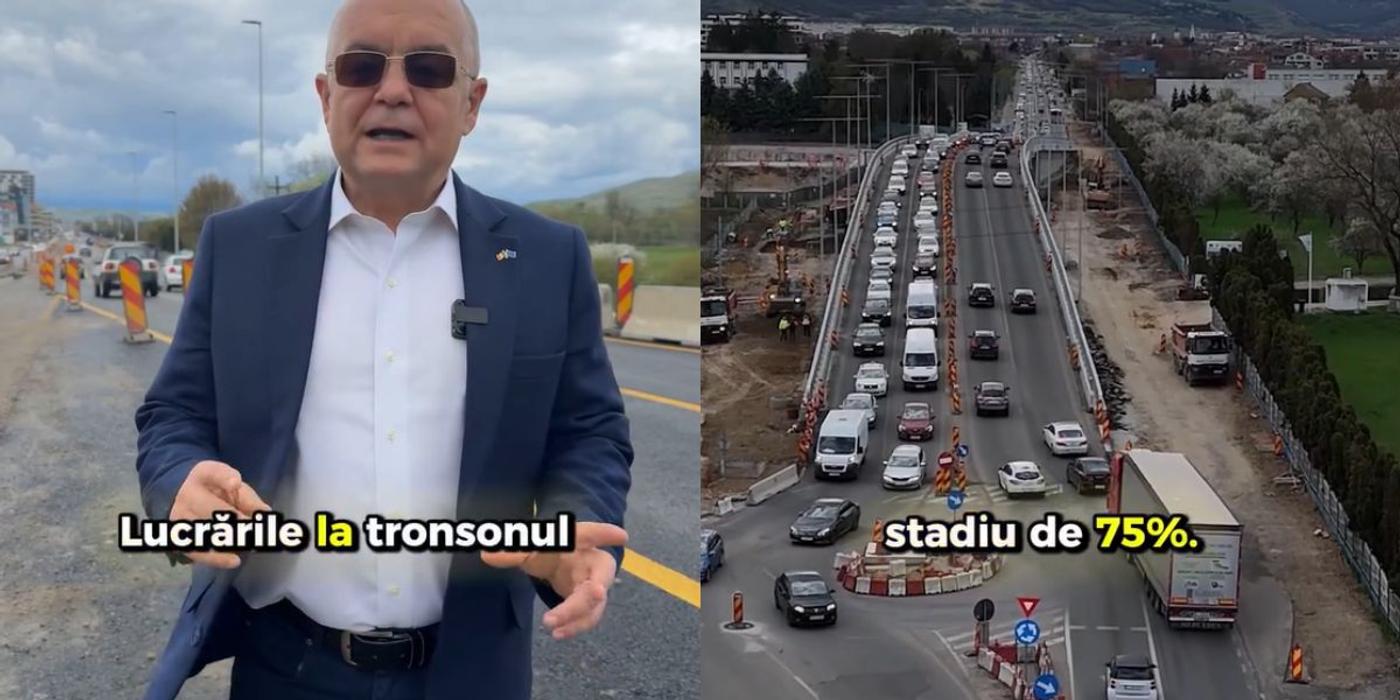 Progres pe Centura Metropolitană: Tronsonul Cluj-Florești, gata în proporție de 75%. Emil Boc: „Se deschide în această vară”