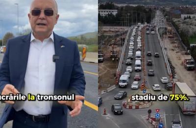 Progres pe Centura Metropolitană: Tronsonul Cluj-Florești, gata în proporție de 75%. Emil Boc: „Se deschide în această vară”