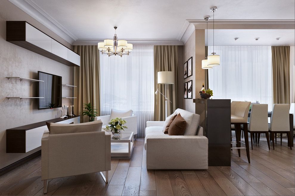 Spatiu modern amenajat intr-un apartament de 3 camere