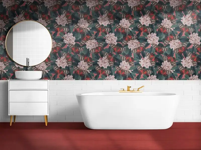 Inovație în amenajarea băii cu ajutorul tapetului