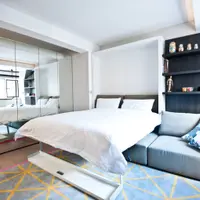 Amenajare multifunctionala pentru o garsoniera de 25 mp