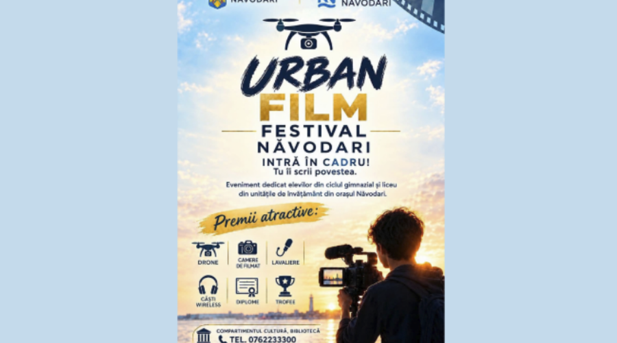 Tinerii din Năvodari devin regisori. S-a lansat prima ediție a „Urban Film Festival”, un concurs de scurtmetraje destinat elevilor