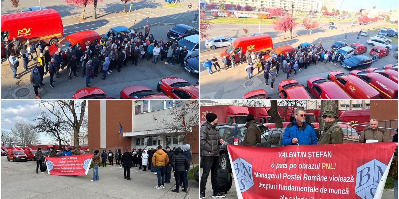 Sindicatul Lucrătorilor Poştali din România, despre greva generală: 18.000 dintre cei peste 21.000 de angajaţi ai Poştei Române, adică un procent de 90%, din luna iulie 2024 vor avea salariul minim pe economie!