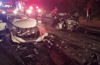 Două mașini au intrat în coliziune seara trecută pe drumul Sfântul Ion din Cluj-Napoca