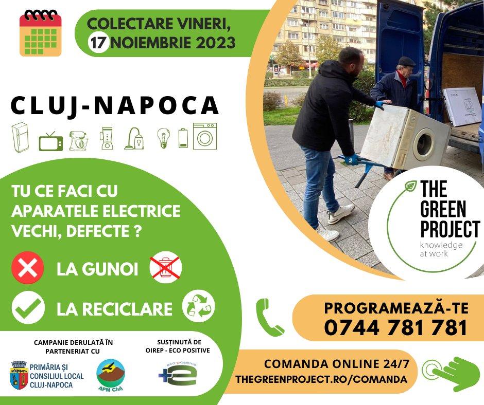 Vineri, 17 noiembrie, în Cluj-Napoca are loc o campanie de colectare a aparatelor electrice