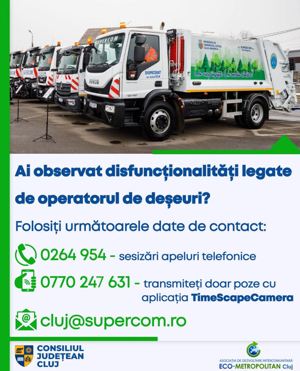 Clujenii pot reclama problemele privind ridicarea gunoaielor prin intermediul aplicației TimeScapeCamera