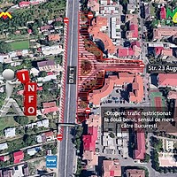Trafic îngreunat pe DN1 în Otopeni: O bandă spre București a fost închisă pentru construcția metroului M6
