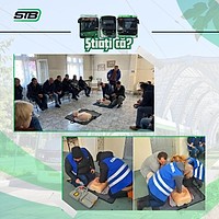 Zeci de șoferi și controlori STB sunt pregătiți să intervină rapid dacă unui călător i se face rău în tramvai, autobuz sau troleibuz. În 2024, mai mult de 400 de călători au avut nevoie de primul ajutor.
