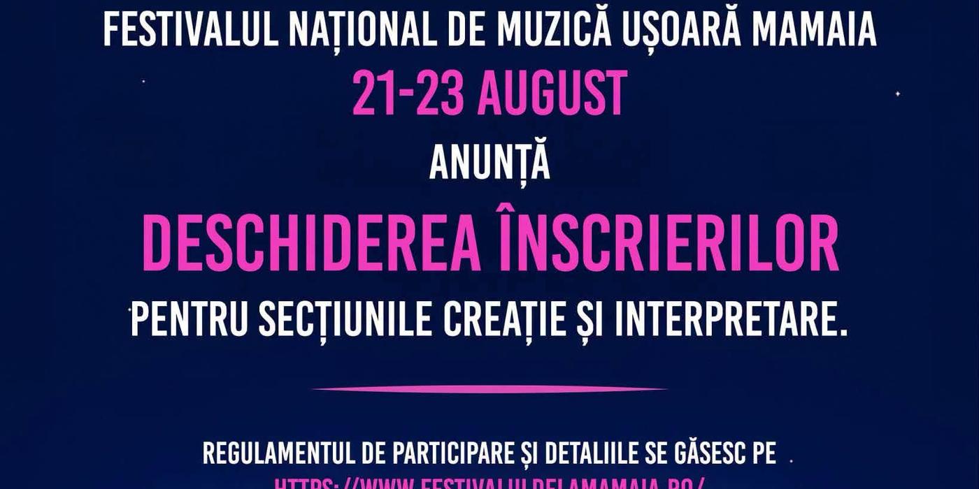 Se scrie un nou capitol în istoria muzicii românești: S-au deschis înscrierile pentru Festivalul Mamaia 2026!