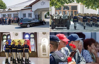 Funeraliile de stat ale lui Ion Iliescu, la final. Fostul președinte a fost înmormântat cu onoruri militare, la Cimitirul Militar Ghencea / Nicușor Dan, absent de la comemorările de la Cotroceni