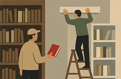 Refacerea unei biblioteci vechi cu finisaje moderne