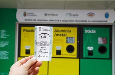15 ambalaje reciclate pentru bilete cu două călătorii pentru transportul public urban, în Cluj Napoca