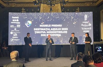 Ţinutul mănăstirilor din Bucovina a câştigat Marele premiu ”Destinaţia anului 2023 în România”
