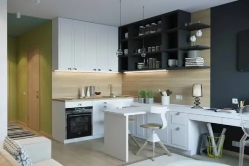 6 solutii atipice pentru o bucatarie mica