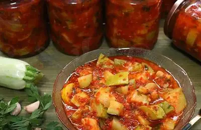 Marinated Zucchini Salad with Pepper Sauce, a Recipe Inspired by LaLena.ro