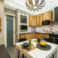 O amenajare de bucatarie gandita ca o camera de zi