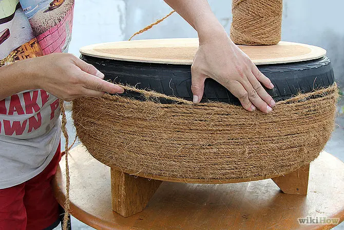 Cum sa faci o masuta pentru living dintr-un cauciuc de masina