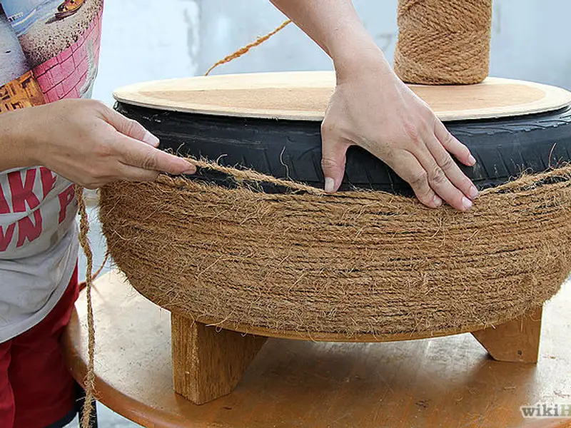 Cum sa faci o masuta pentru living dintr-un cauciuc de masina