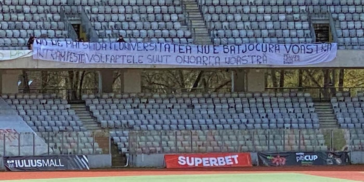 Peluza ”Șepcile Roșii” a trimis un avertisment către reprezentanții Consiliului Județean Cluj